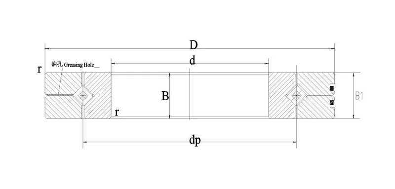 BX交叉滚子轴承图纸